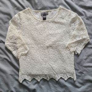 Kate Hill Lace Top 3/4 Sleeve